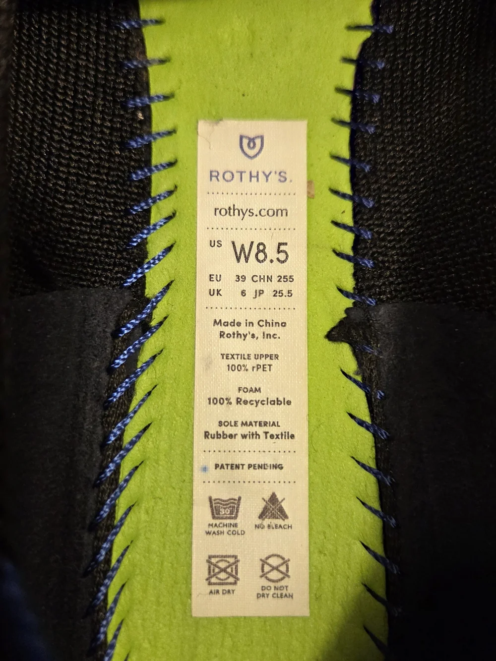 Rothy's Black Women's Flat – Classic Comfort - Picture 5 of 6